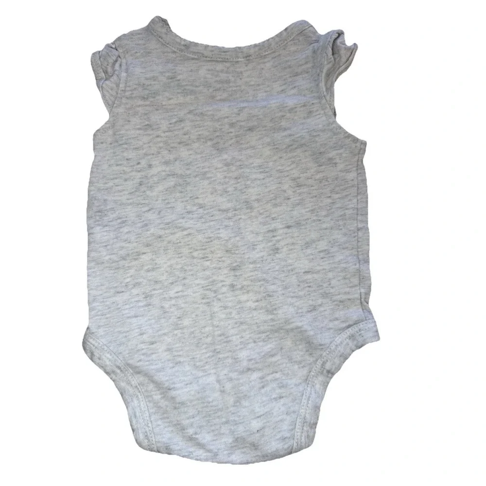 Carters‎ Baby Infant Girls Gray Butterfly Sleeveless Bodysuit One piece 3 Months
